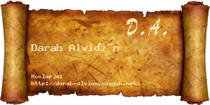 Darab Alvián névjegykártya